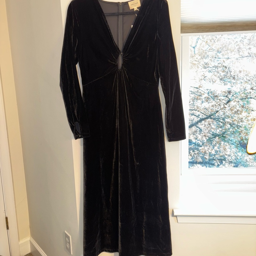 NWT Sezane Adja Velvet Dress